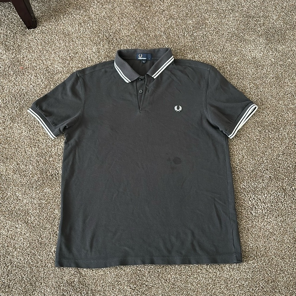 Fred Perry Charcoal Gray Polo (L)